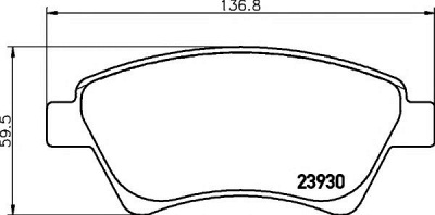 HELLA PAGID 8db355010541 -  Комплект тормозных колодок, дисковый тормоз